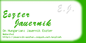 eszter jauernik business card